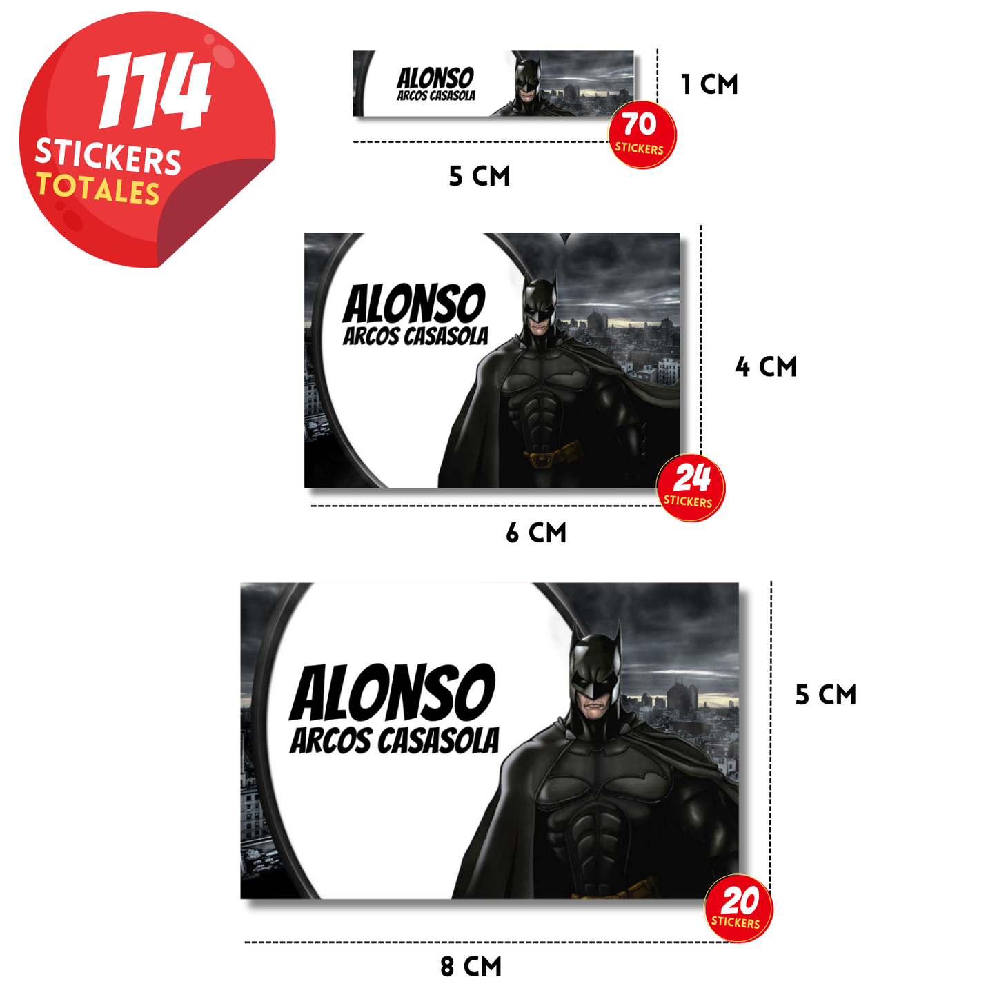 Batman en la ciudad Etiquetas Escolares Personalizadas Libretas, Libros y Lápices (Copy) (Copy) (Copy) (Copy)