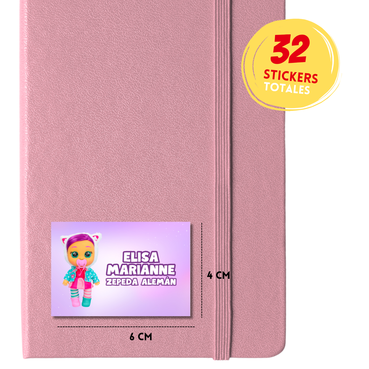 Bebés llorones etiquetas adhesivas personalizadas tipo stickers