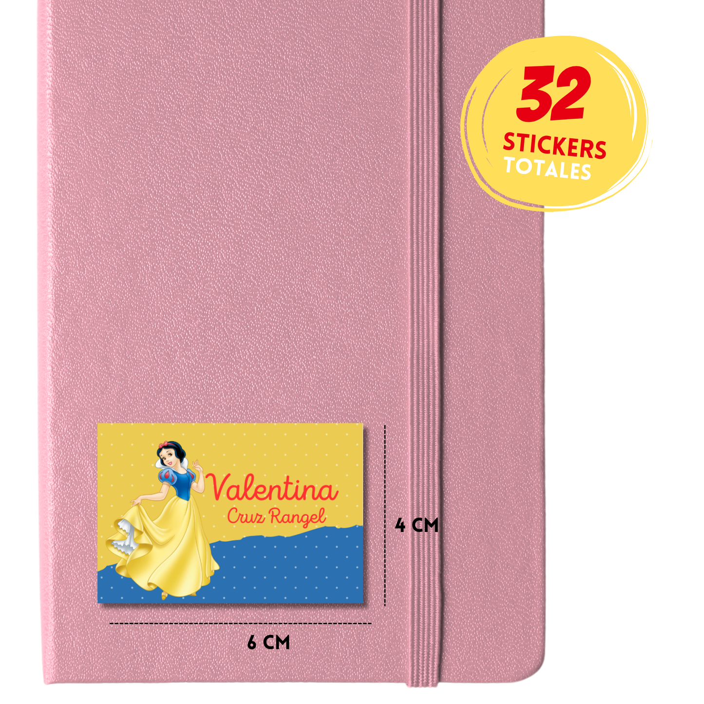 Blanca Nieves etiquetas adhesivas personalizadas tipo stickers