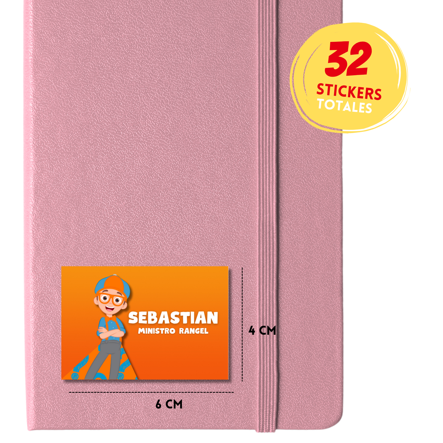 Blippi  etiquetas adhesivas personalizadas tipo stickers