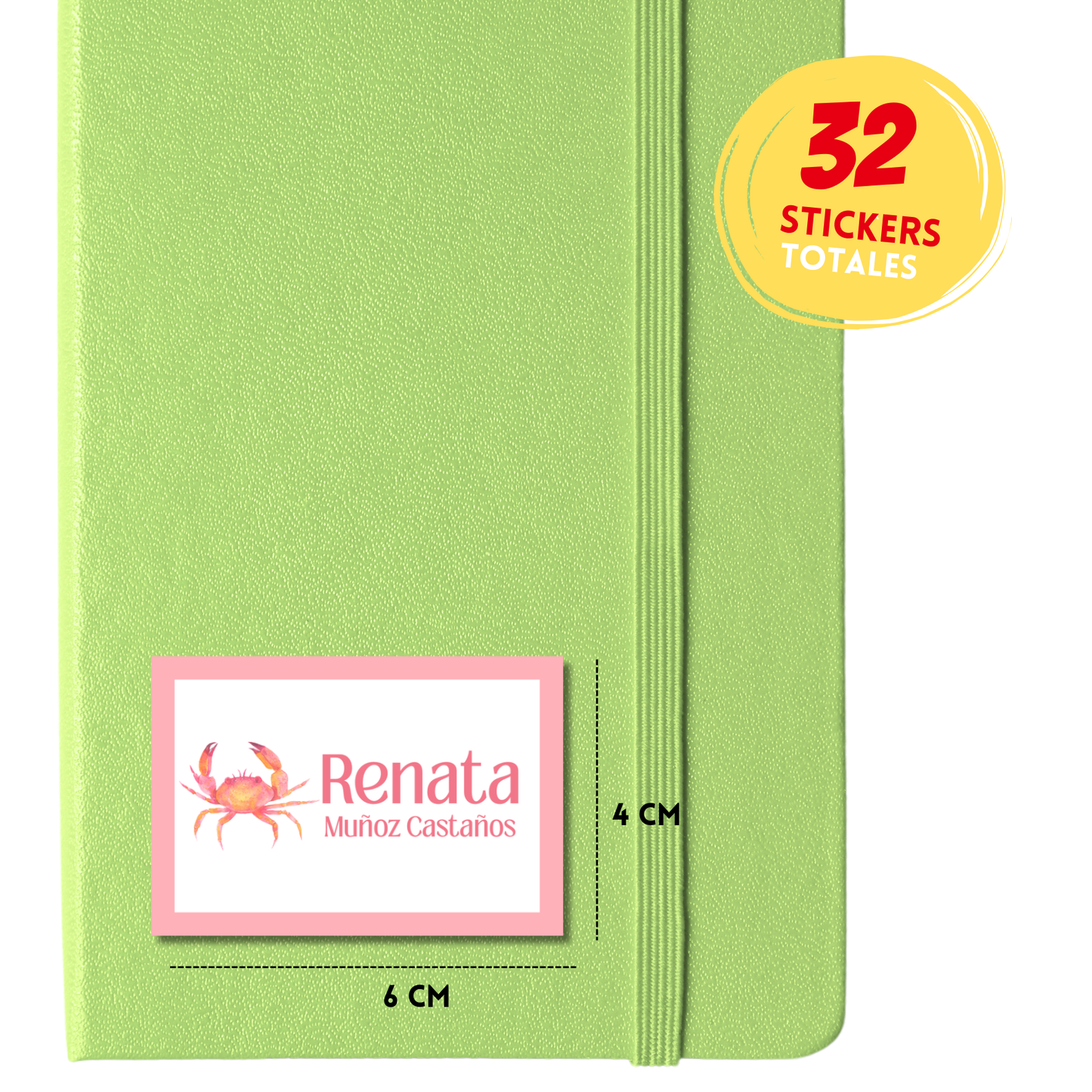 Cangrejo, Etiquetas Escolares Personalizadas Libretas, Libros y Lápices