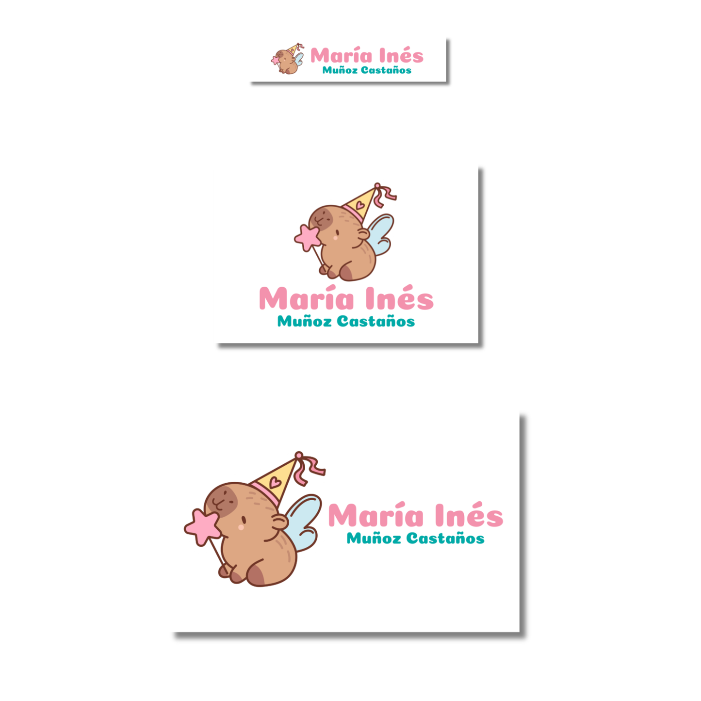 Capibara Hada, Etiquetas Escolares Personalizadas Libretas, Libros y Lápices