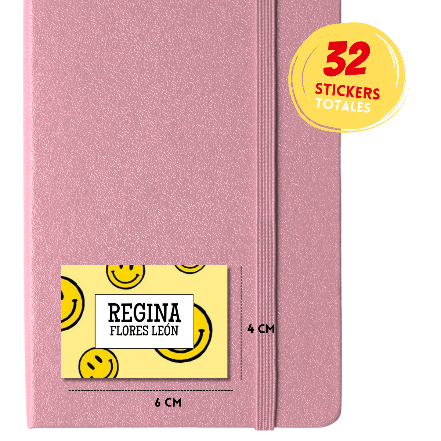 Carita feliz etiquetas adhesivas personalizadas tipo stickers