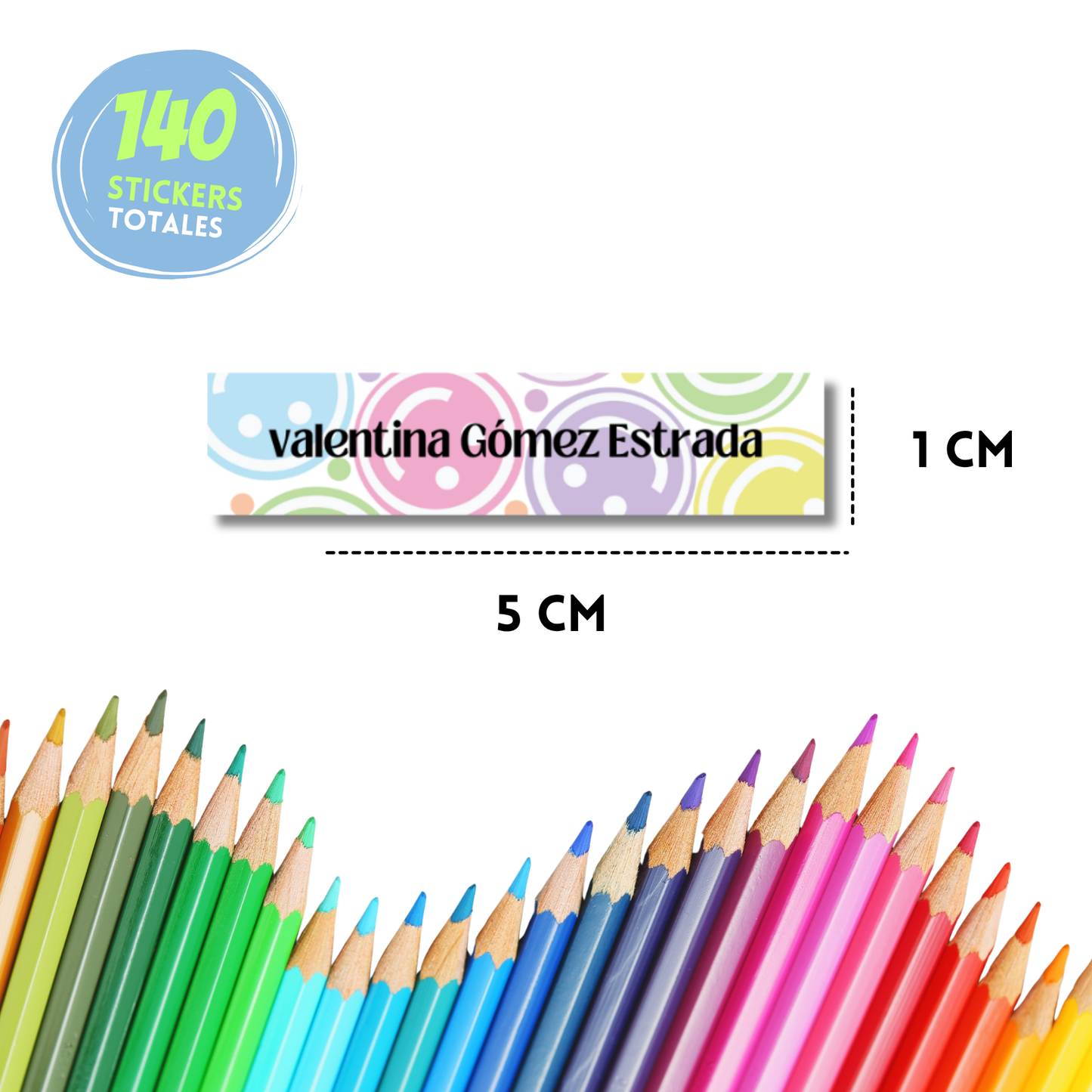 Caritas felices colores Escolares Personalizadas Libretas, Libros y Lápices