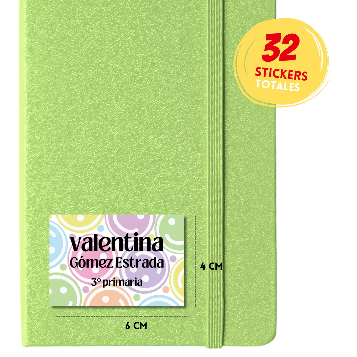 Caritas felices colores Escolares Personalizadas Libretas, Libros y Lápices