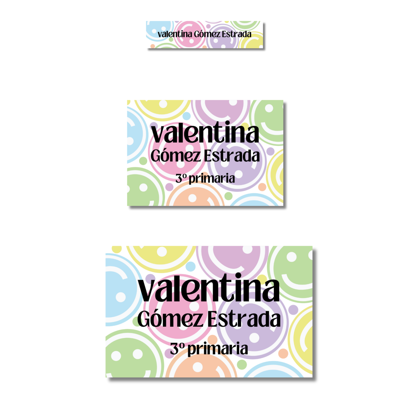 Caritas felices colores Escolares Personalizadas Libretas, Libros y Lápices