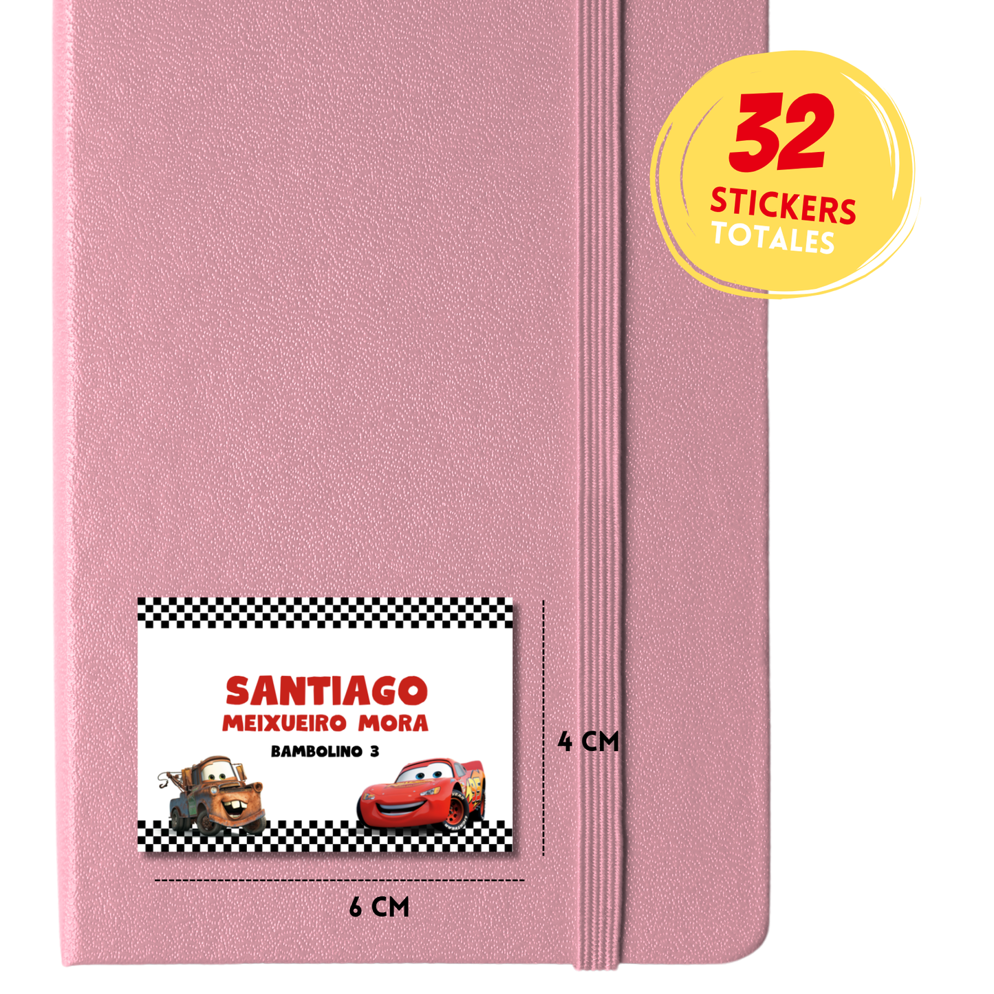 Rayo Mc queen y Mater, Cars Escolares Personalizadas Libretas, Libros y Lápices