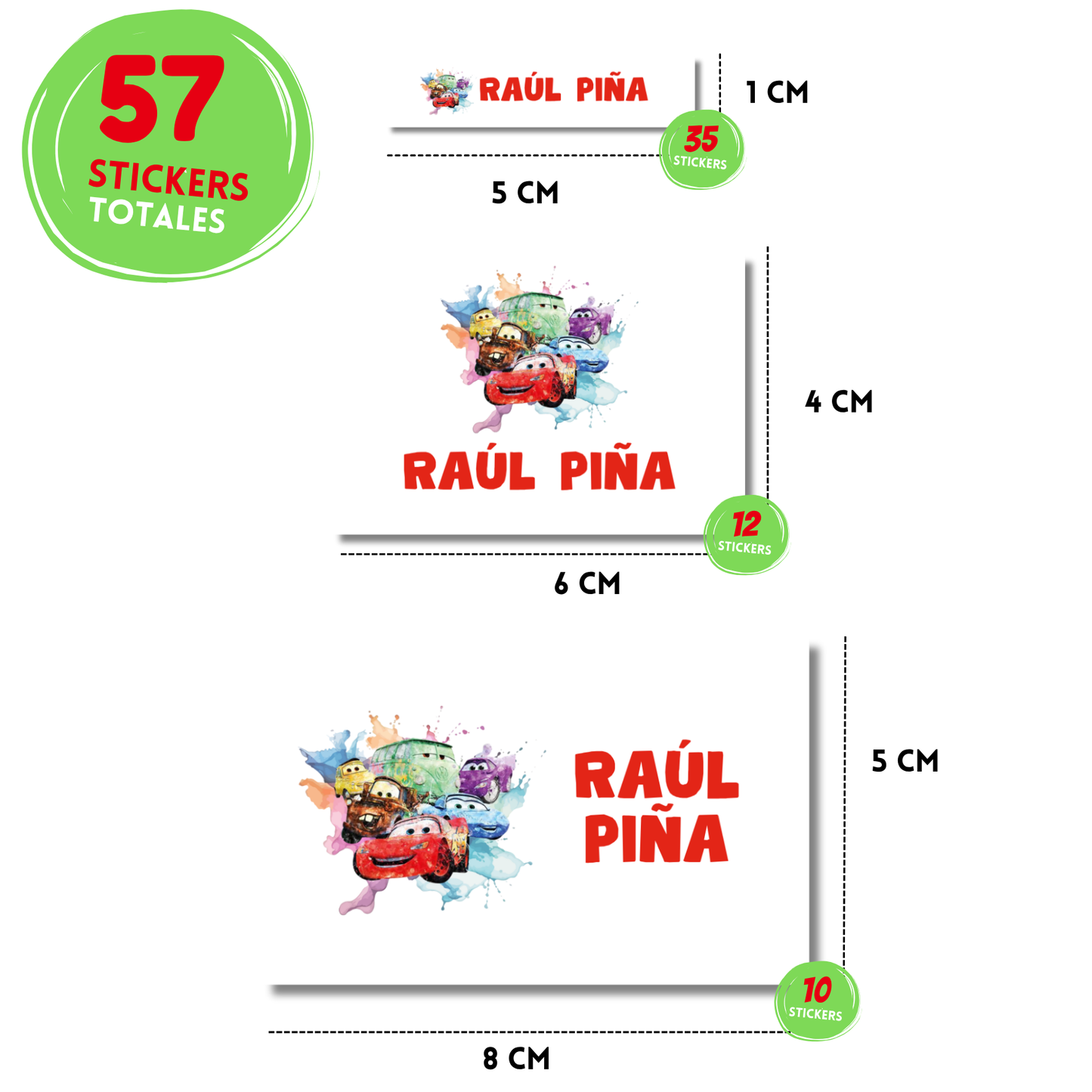 Rayo Mc queen y amigos, Cars Escolares Personalizadas Libretas, Libros y Lápices