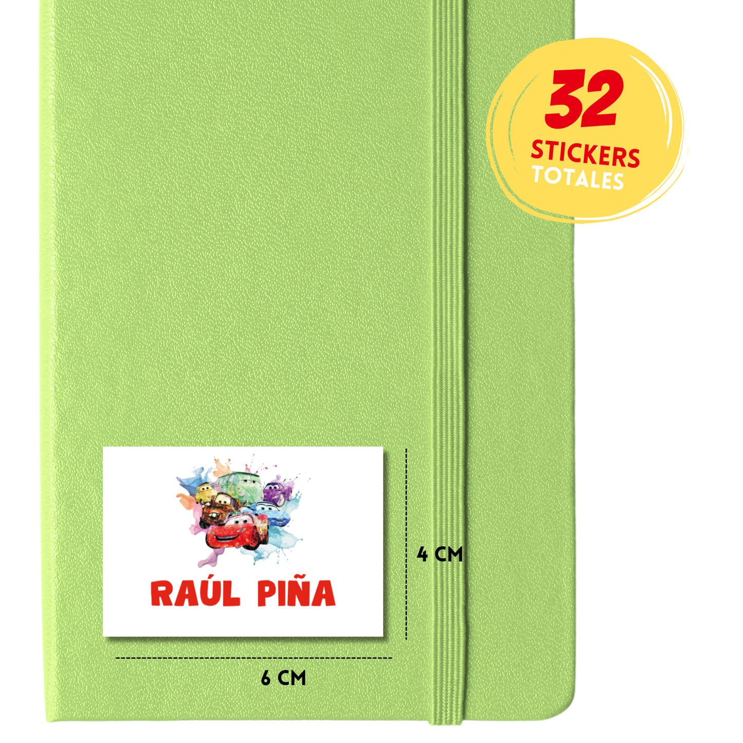 Rayo Mc queen y amigos, Cars Escolares Personalizadas Libretas, Libros y Lápices