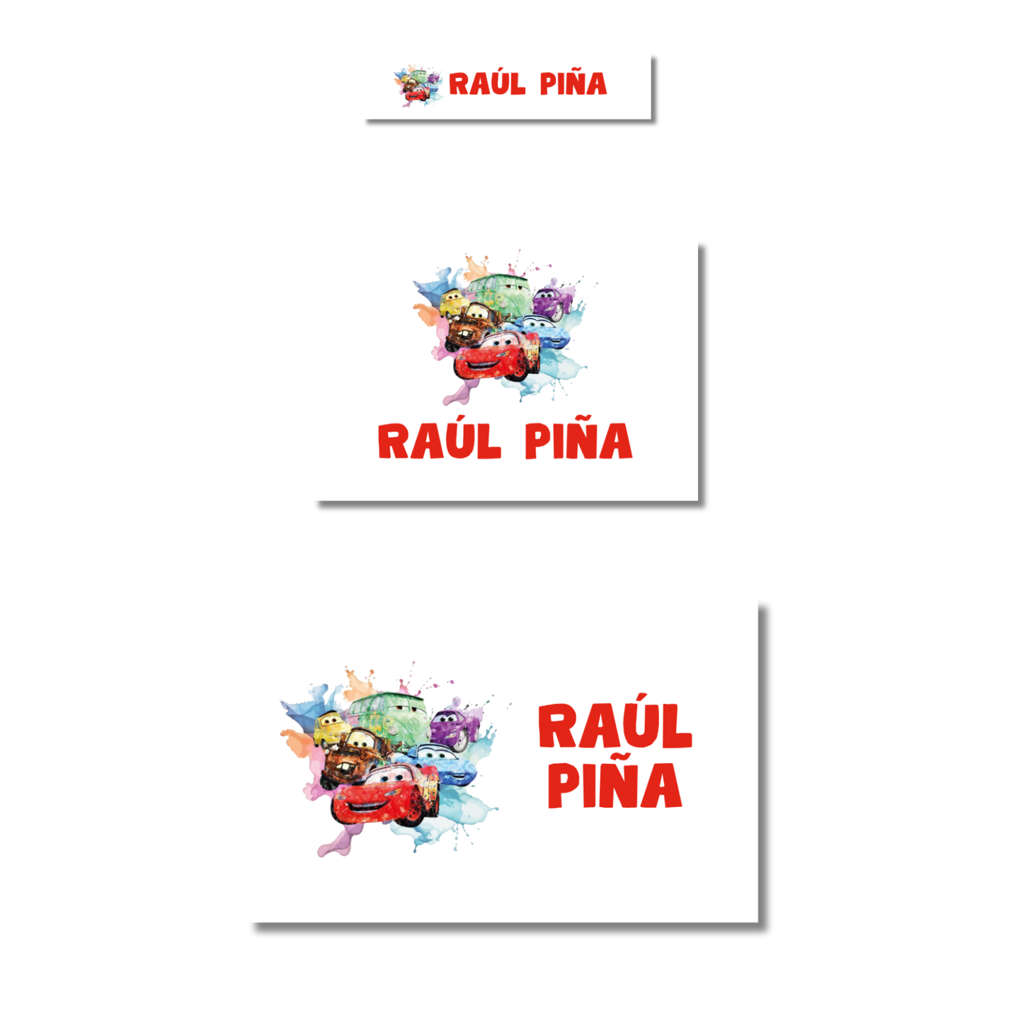 Rayo Mc queen y amigos, Cars Escolares Personalizadas Libretas, Libros y Lápices