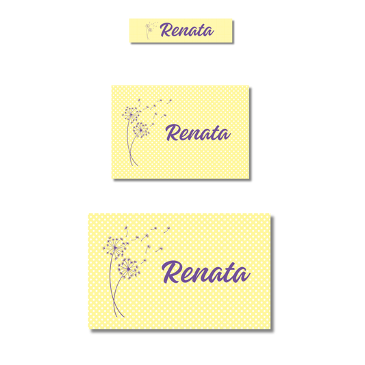 Flor diente de león Etiquetas Escolares Personalizadas Libretas, Libros y Lápices