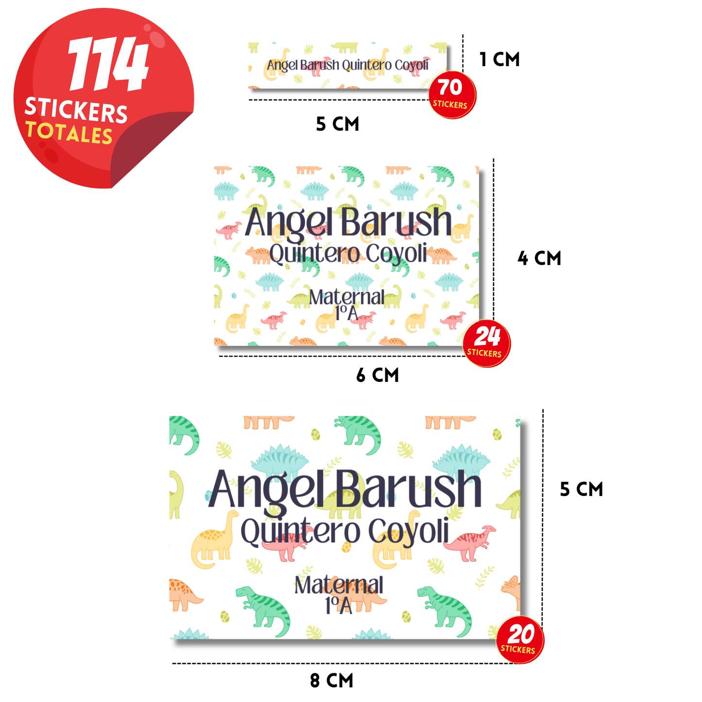 Dinosaurio Dino Fondo Patrones Etiquetas Escolares Personalizadas Libretas, Libros y Lápices