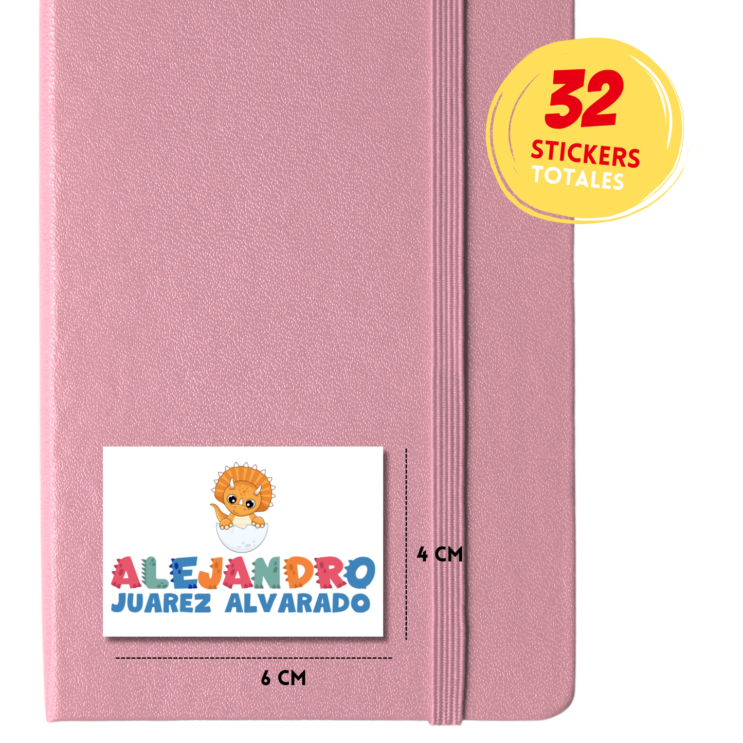Letras Dinosaurio, Etiquetas Escolares Personalizadas Libretas, Libros y Lápices
