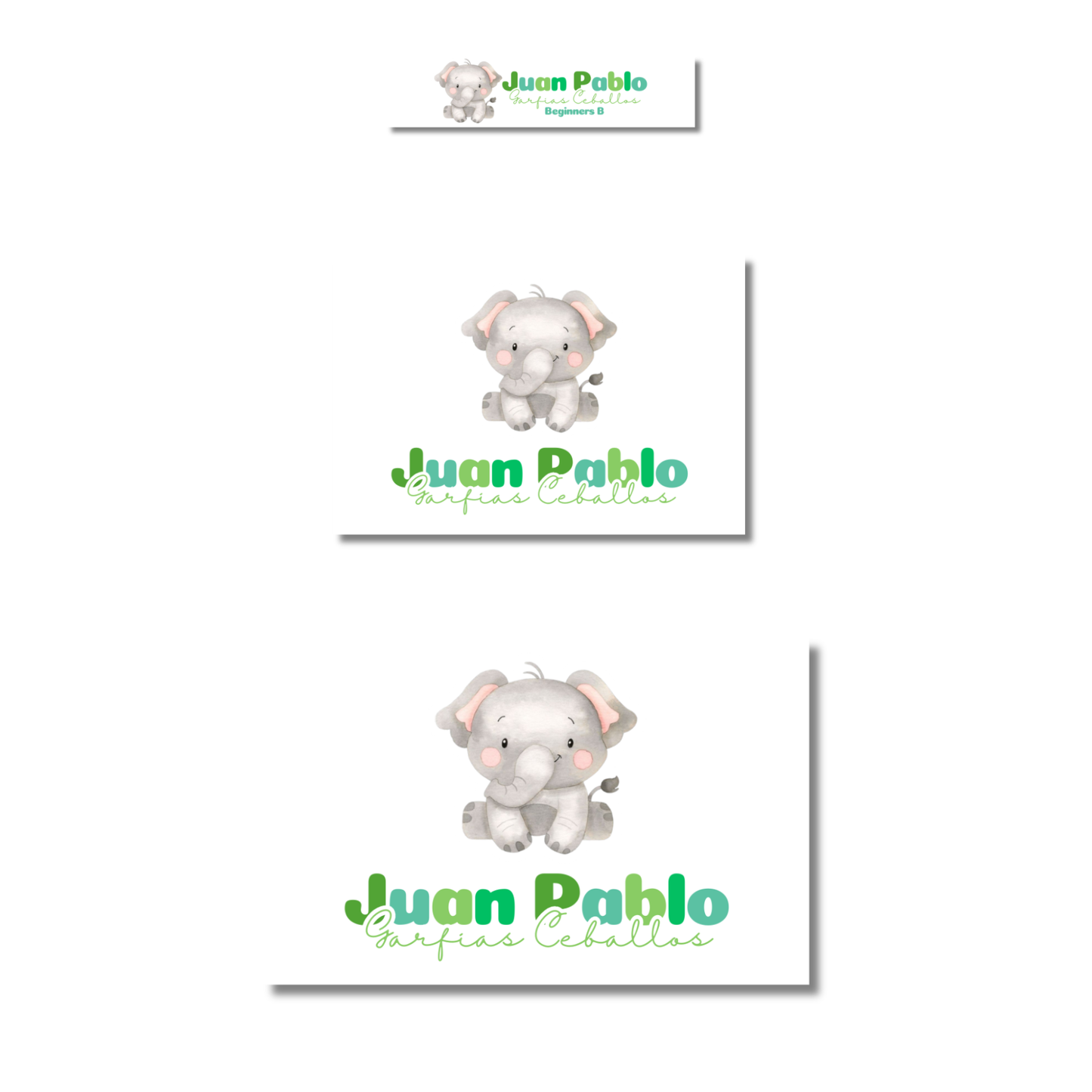 Elefante, Etiquetas Escolares Personalizadas Libretas, Libros y Lápices
