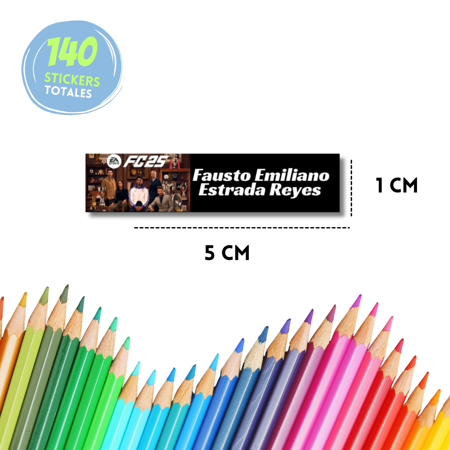 FC25 Etiquetas Escolares Personalizadas Libretas, Libros y Lápices