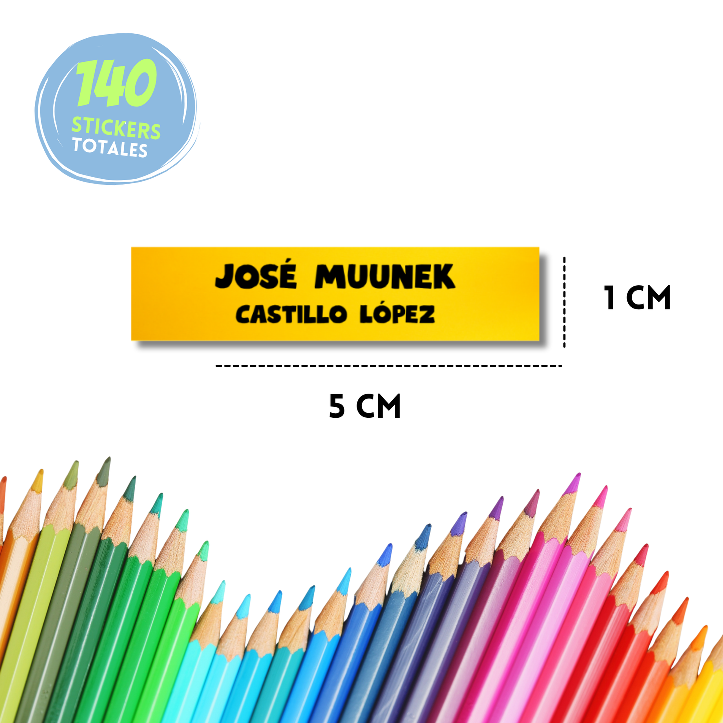 Fondo Amarillo, Etiquetas Escolares Personalizadas Libretas, Libros y Lápices