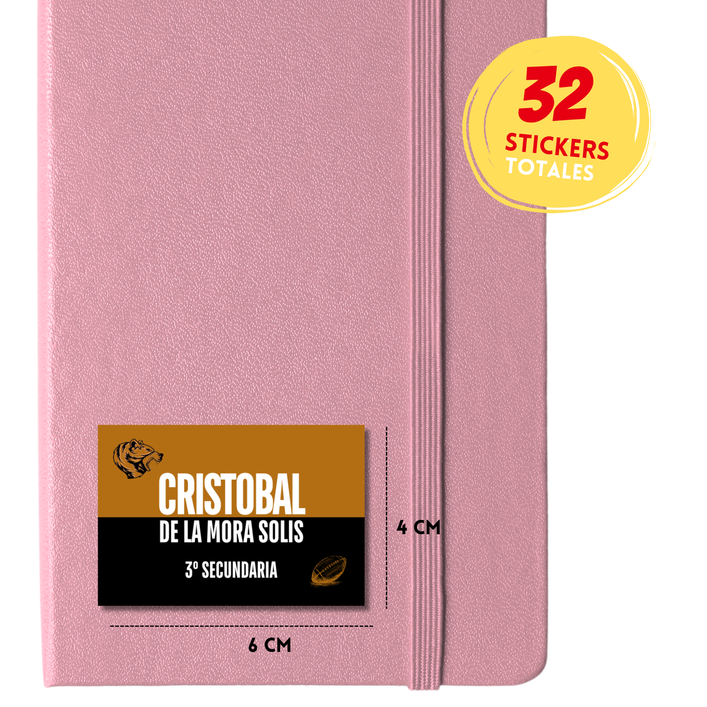 Futball Leones, Etiquetas Escolares Personalizadas Libretas, Libros y Lápices