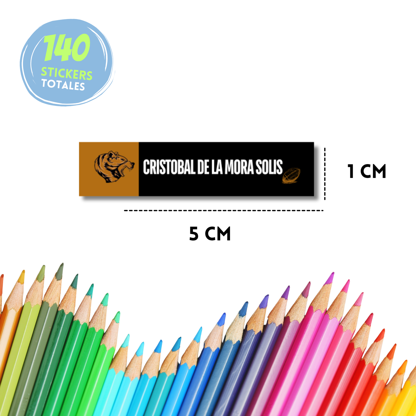 Futball Leones, Etiquetas Escolares Personalizadas Libretas, Libros y Lápices