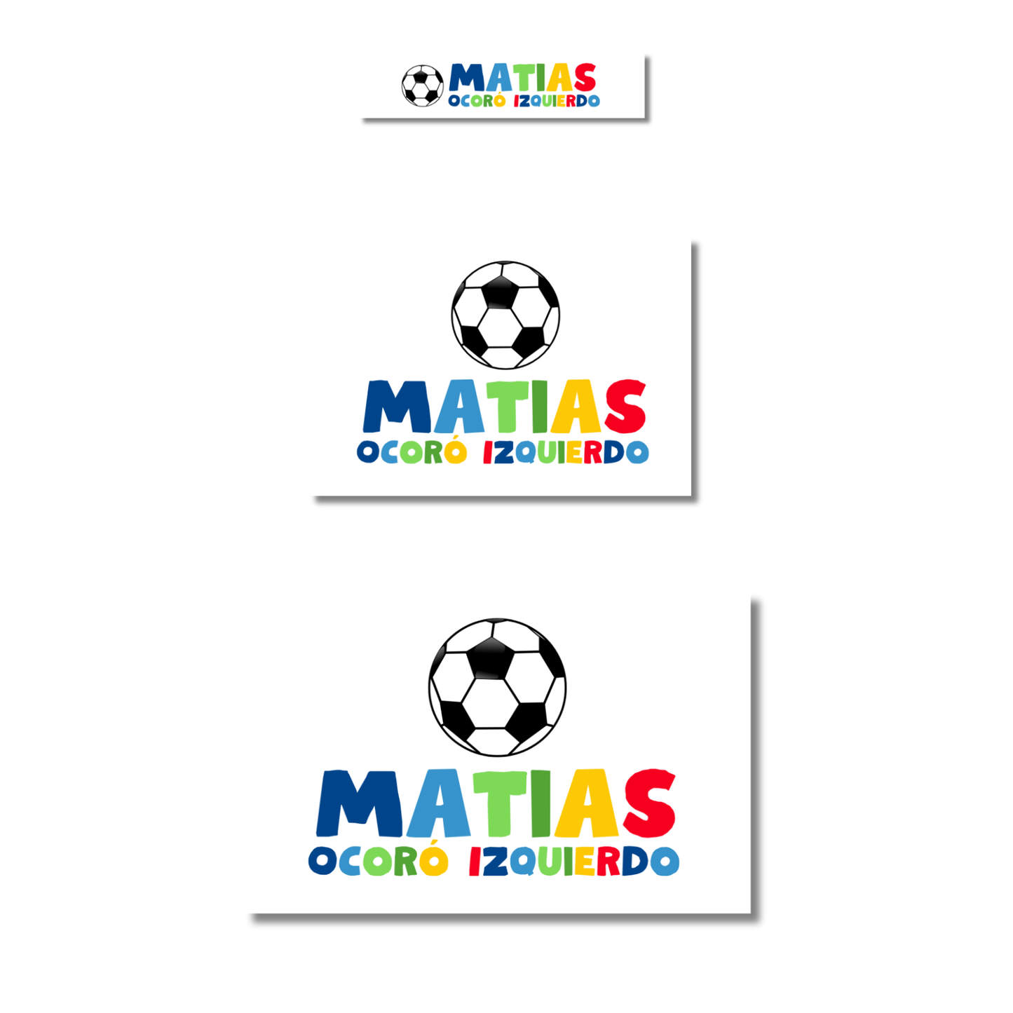 Futbol letras colores Etiquetas Escolares Personalizadas Libretas, Libros y Lápices