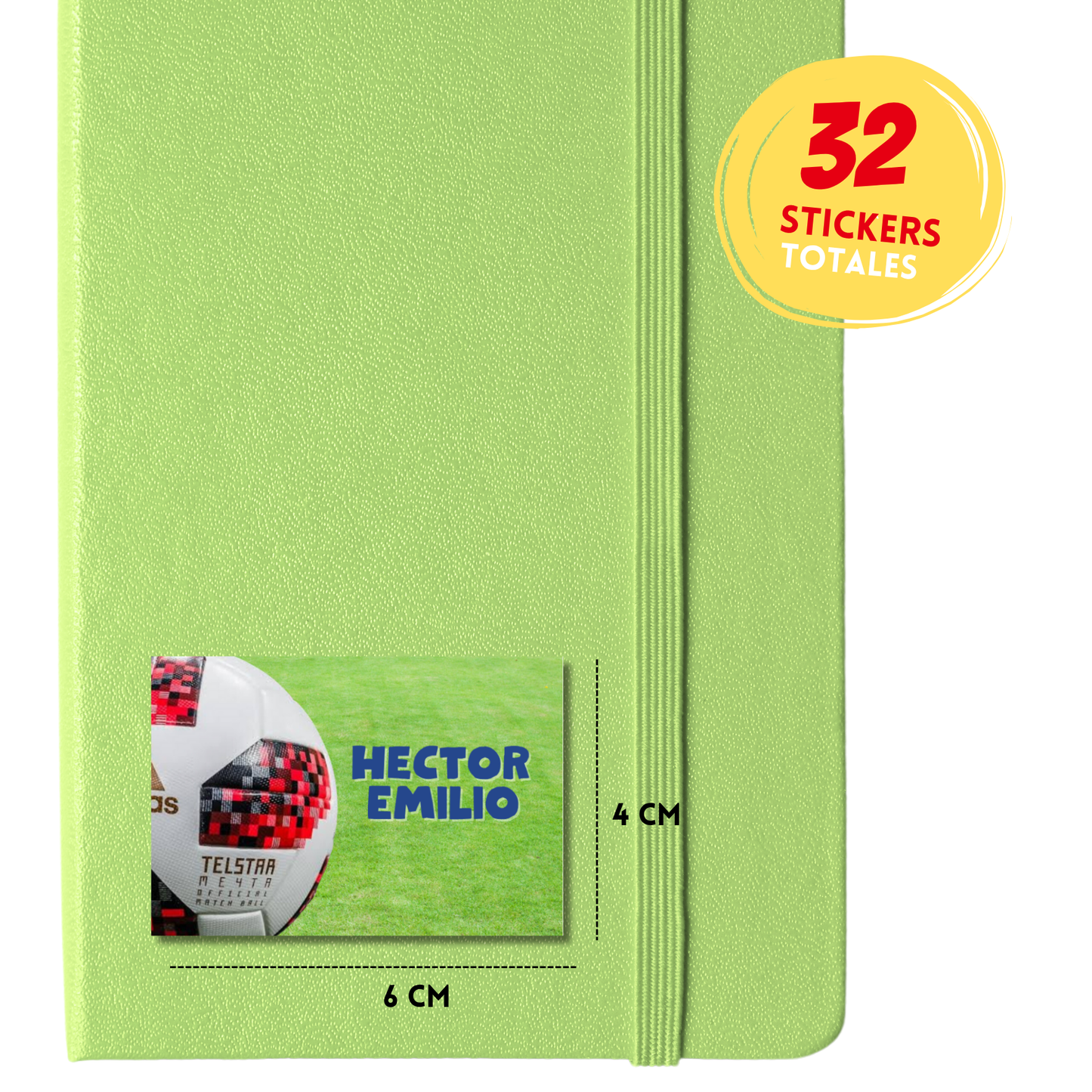 Fútbol Soccer Pelota Roja Etiquetas Escolares Personalizadas Libretas, Libros y Lápices