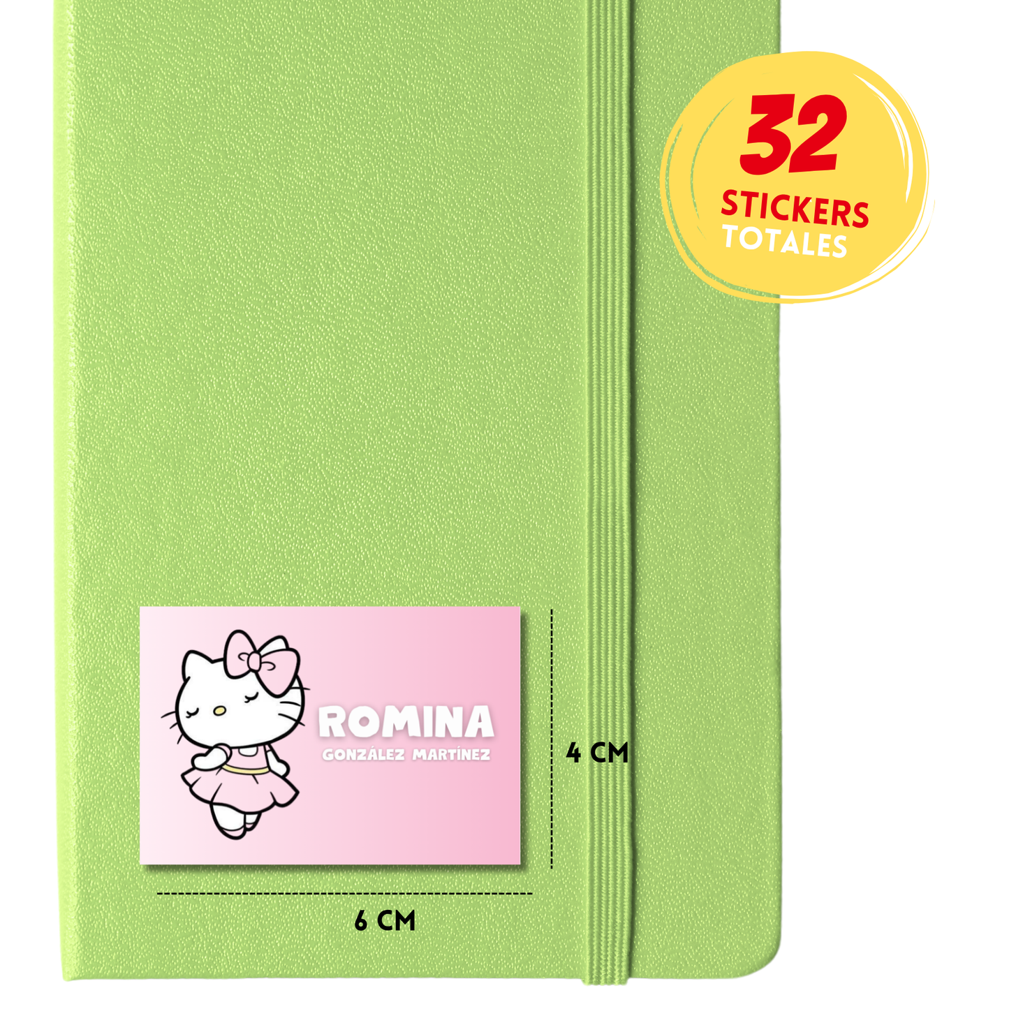 Hello Kitty Bailando Etiquetas Escolares Personalizadas Libretas, Libros y Lápices