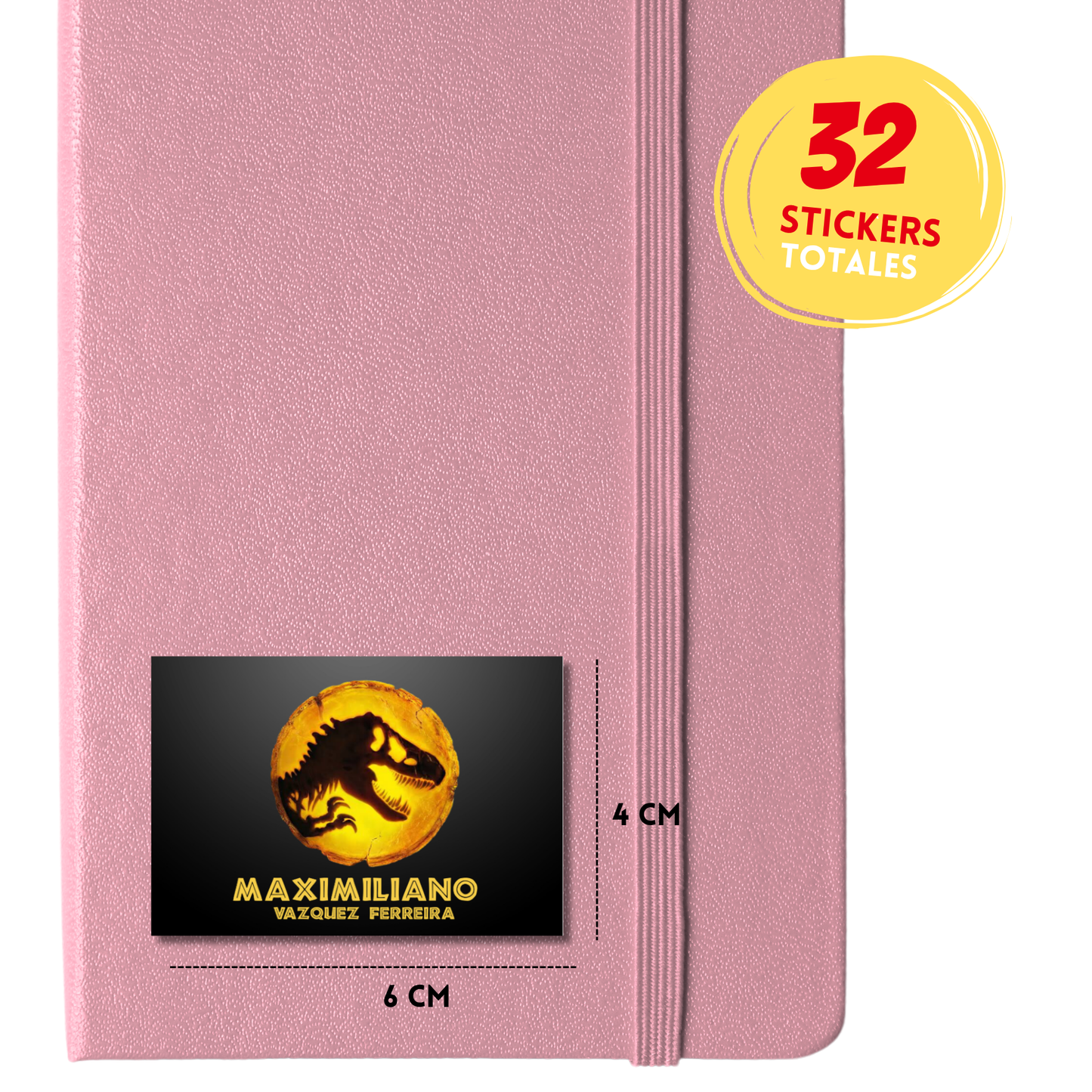 Jurassic Park Etiquetas Escolares Personalizadas Libretas, Libros y Lápices