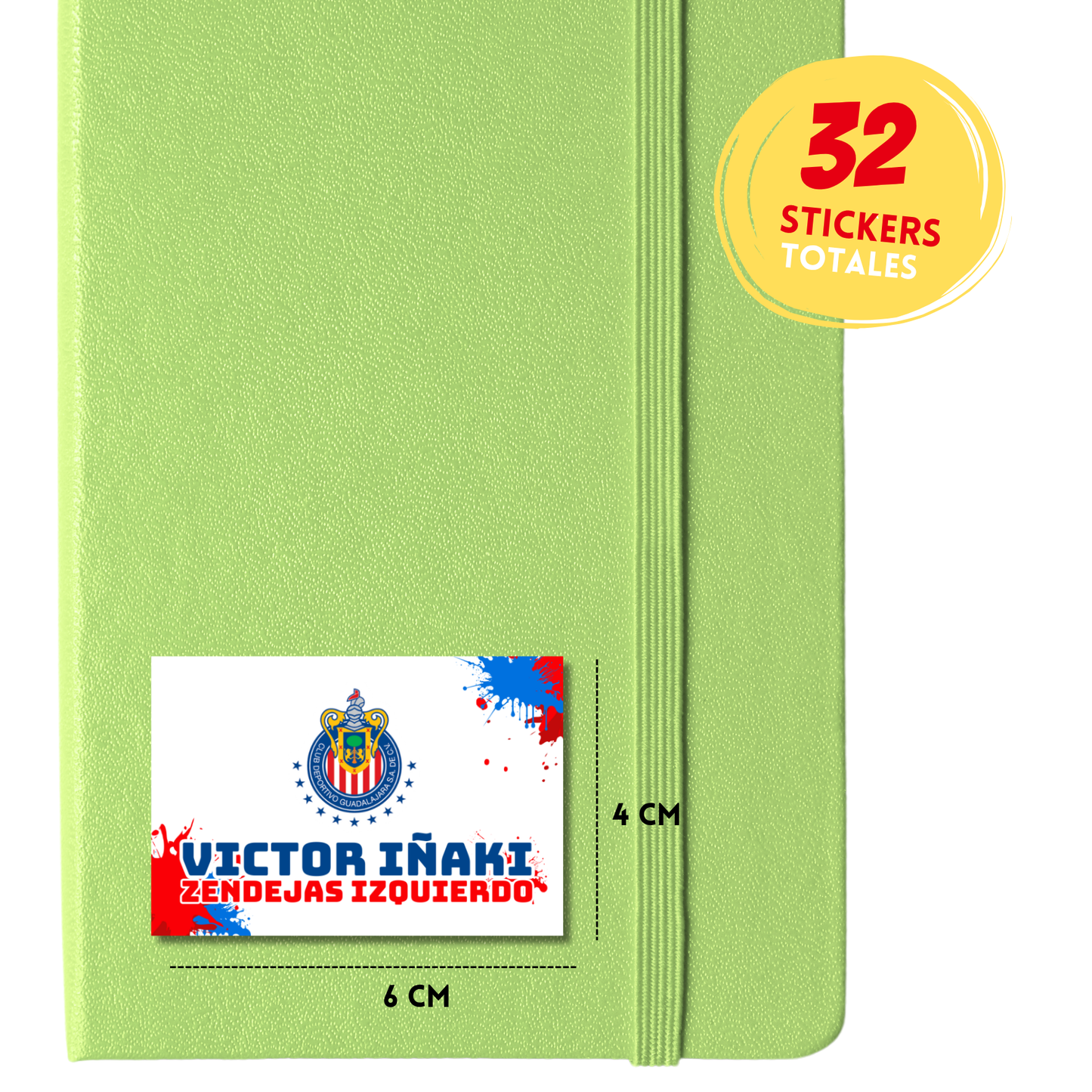 Futbol Logo Chivas Etiquetas Escolares Personalizadas Libretas, Libros y Lápices