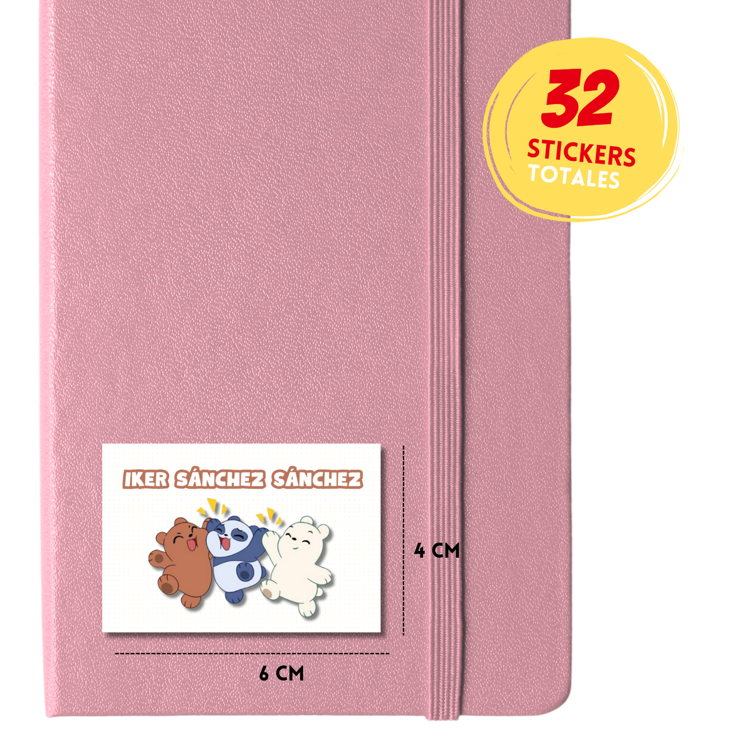 Los Osos Escandalosos Bebes Etiquetas Escolares Personalizadas Libretas, Libros y Lápices