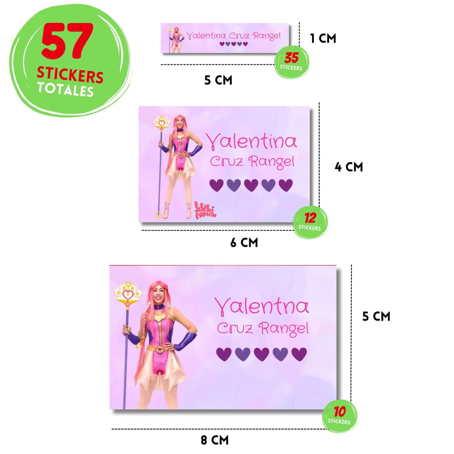 Luli Pampín Etiquetas Escolares Personalizadas Libretas, Libros y Lápices