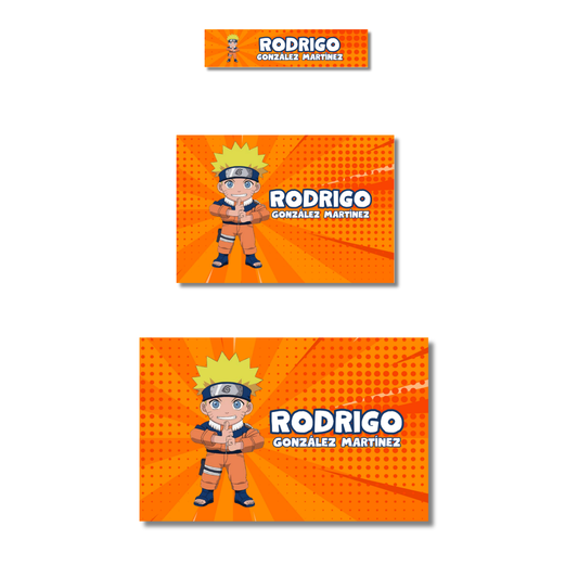 Naruto Animé Escolares Personalizadas Libretas, Libros y Lápices