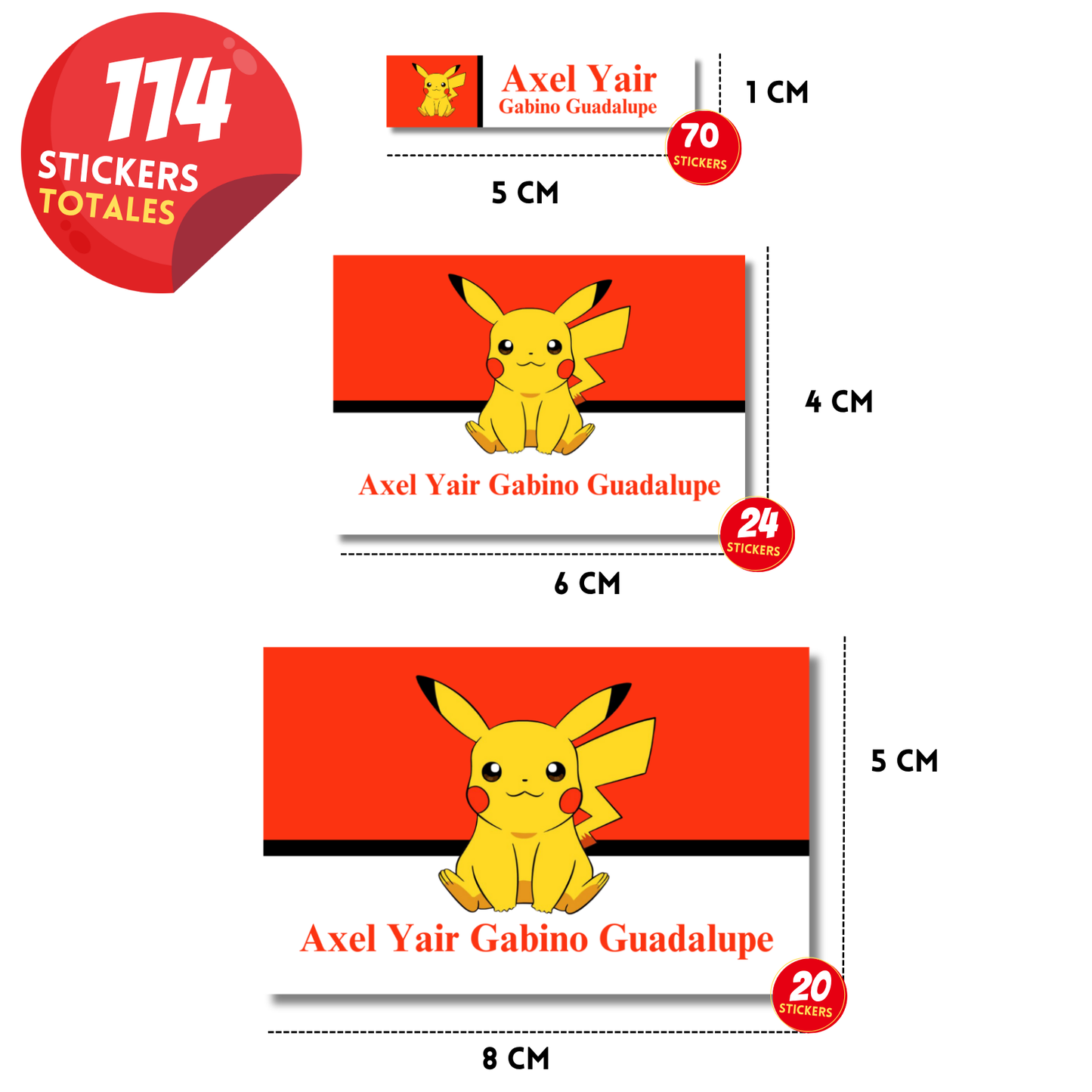 Pikachú Animé Escolares Personalizadas Libretas, Libros y Lápices