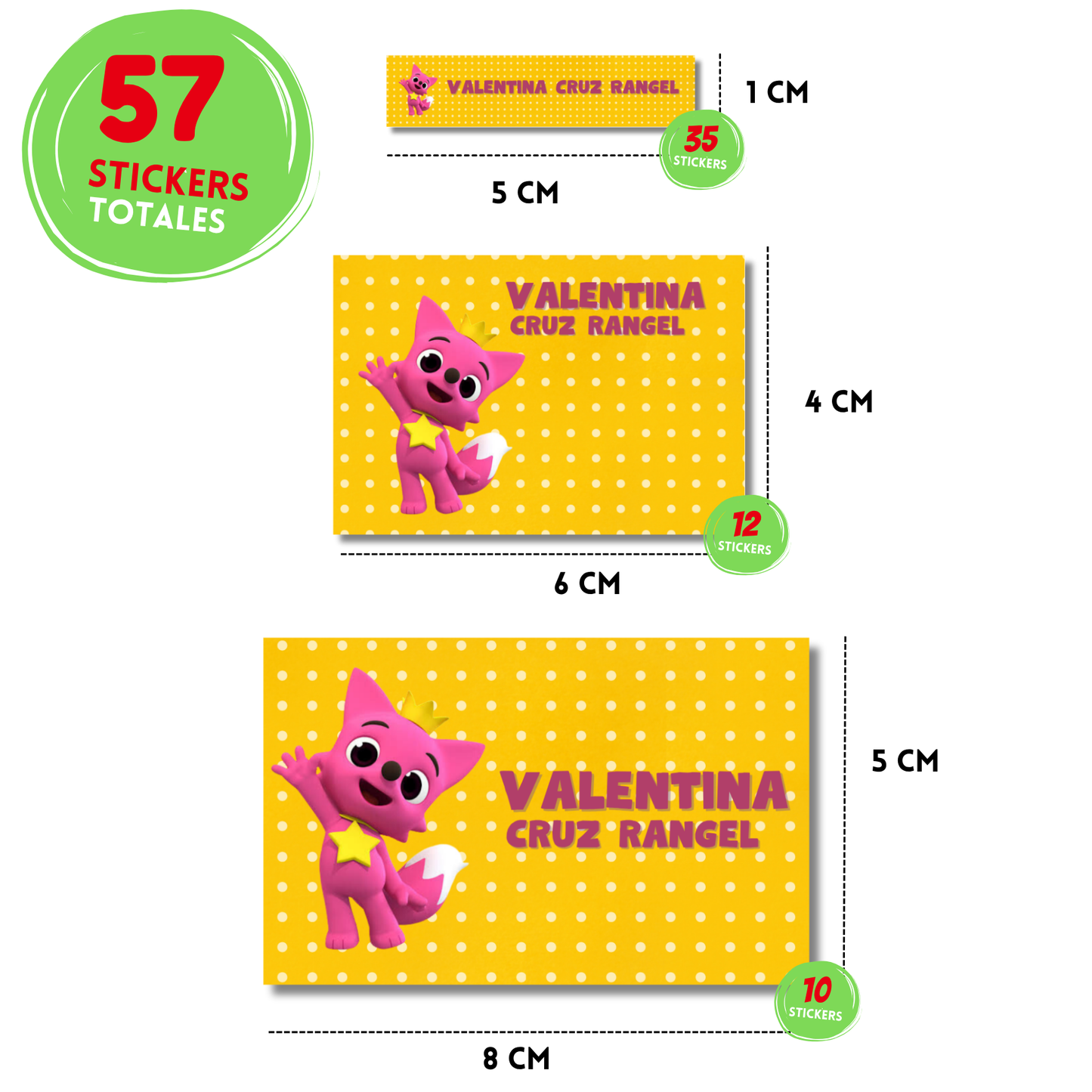 Pink Funk Etiquetas Escolares Personalizadas Libretas, Libros y Lápices