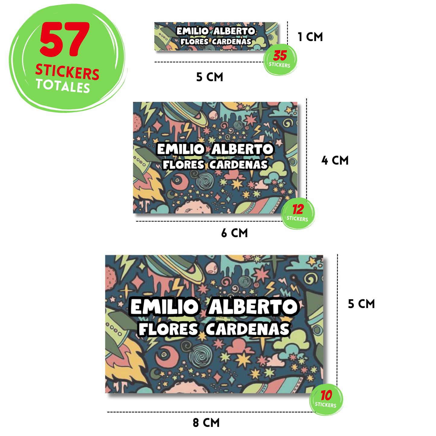 Planetas Universo Etiquetas Escolares Personalizadas Libretas, Libros y Lápices