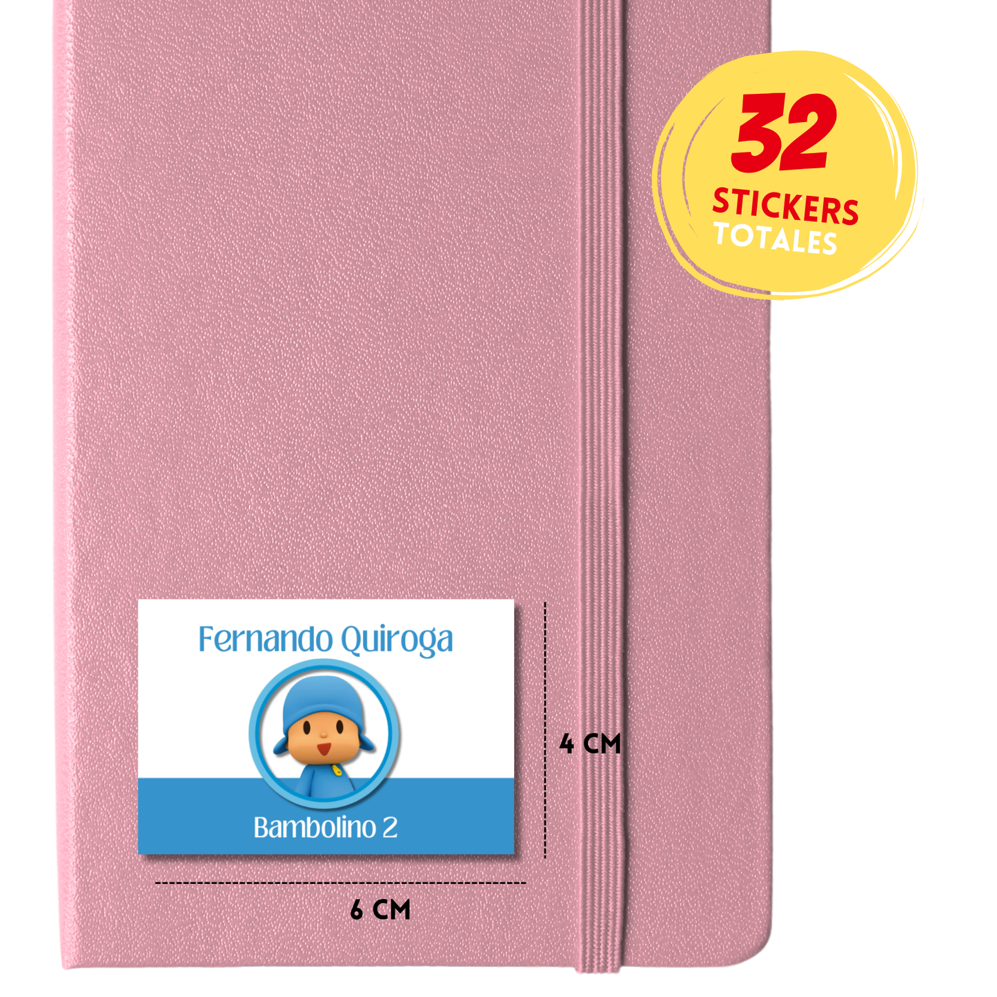 Pocoyo Etiquetas Escolares Personalizadas Libretas, Libros y Lápices