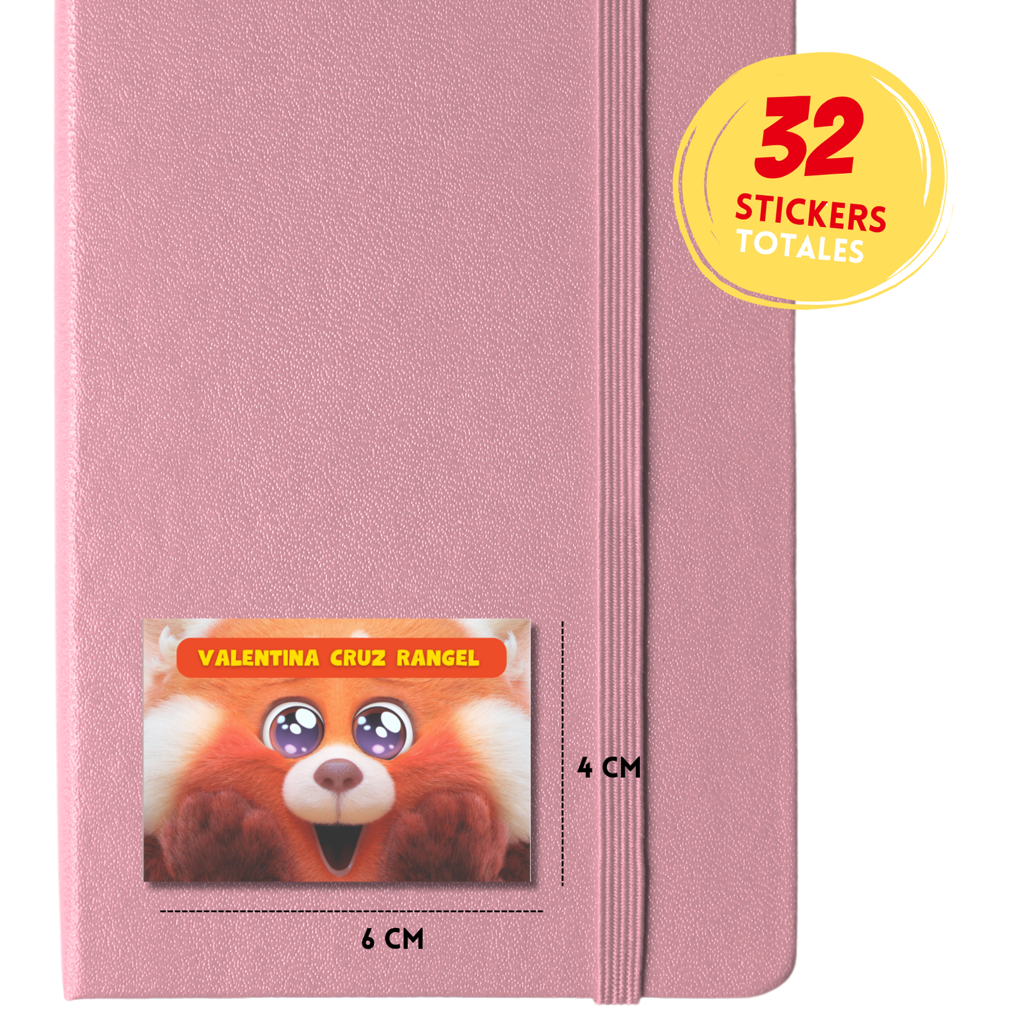 Red Etiquetas Escolares Personalizadas Libretas, Libros y Lápices