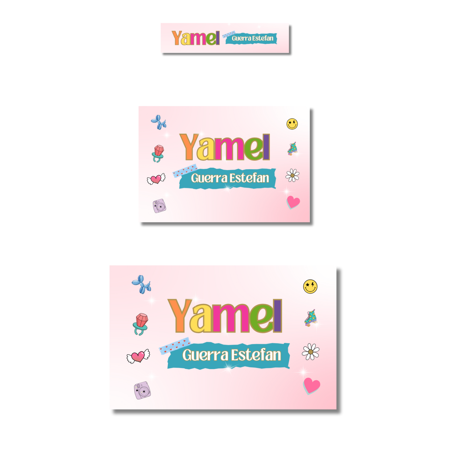 Retro Etiquetas Escolares Personalizadas Libretas, Libros y Lápices