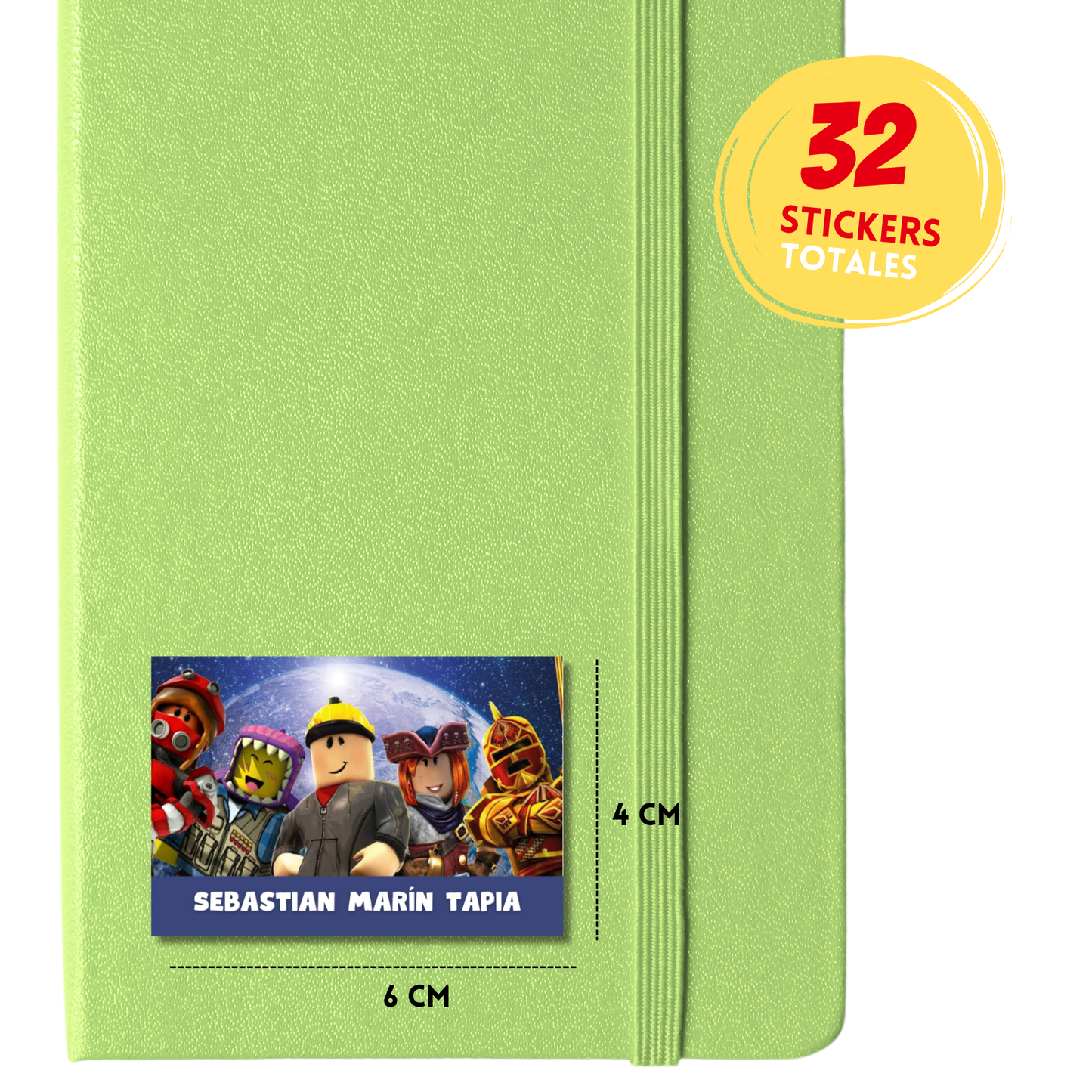 Roblox Mundo Etiquetas Escolares Personalizadas Libretas, Libros y Lápices