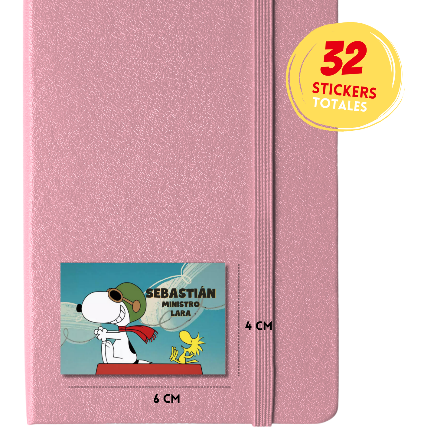 Snoopy & Emilio Etiquetas Escolares Personalizadas Libretas, Libros y Lápices