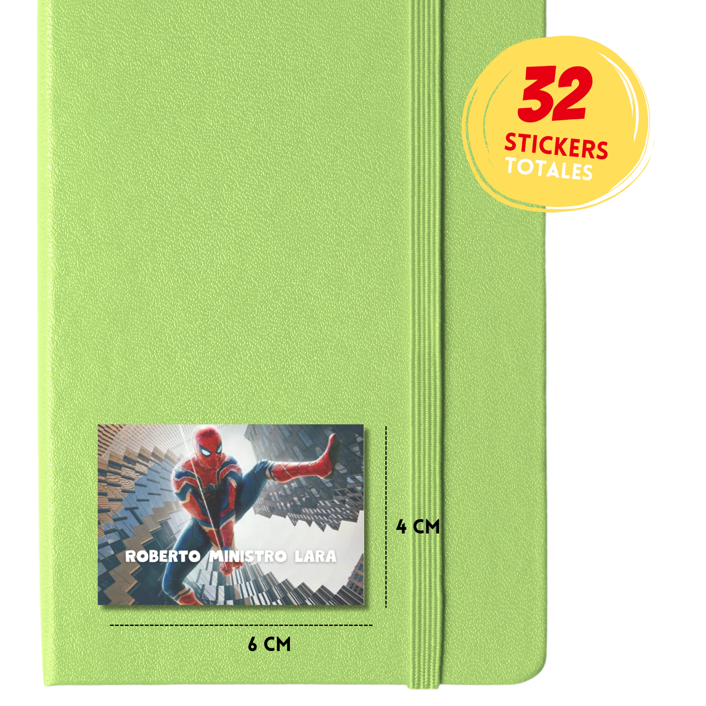 Spiderman Etiquetas Escolares Personalizadas Libretas, Libros y Lápices
