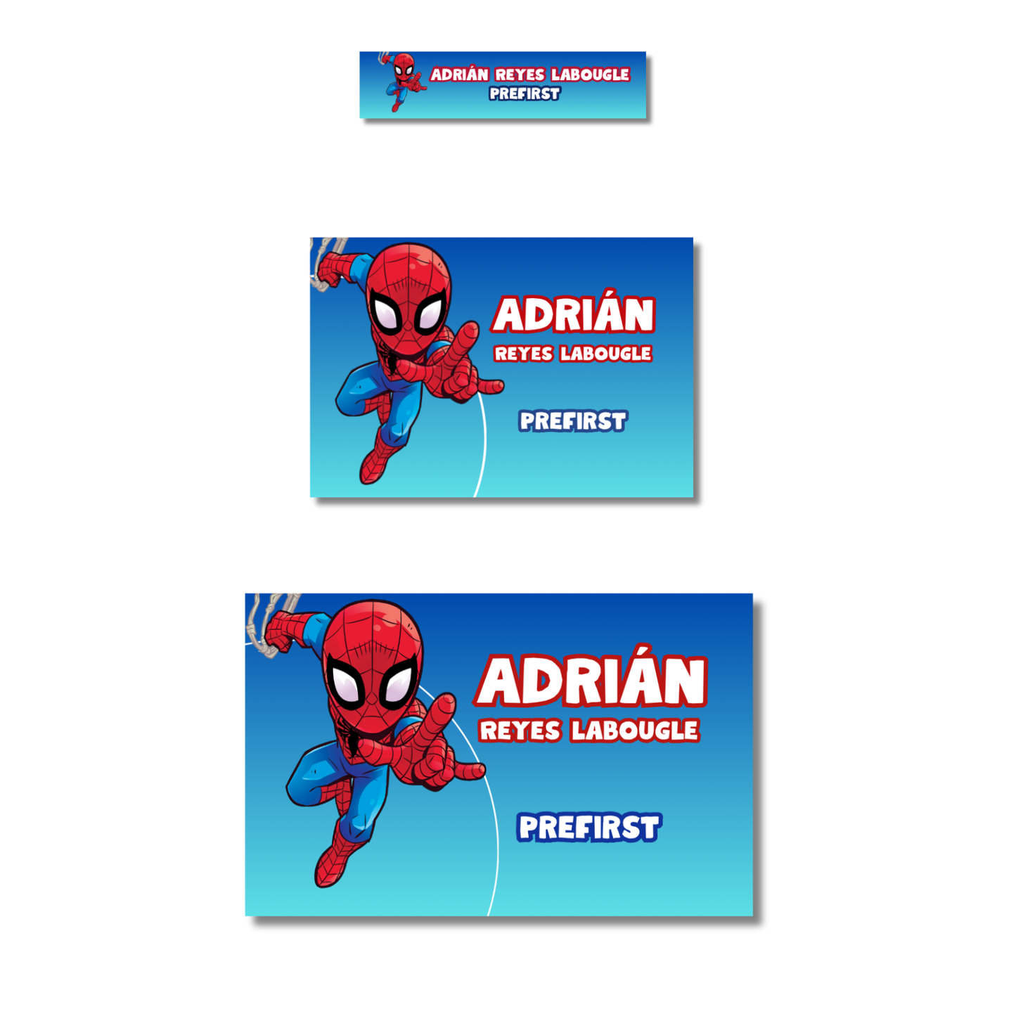 Spidey Etiquetas Escolares Personalizadas Libretas, Libros y Lápices