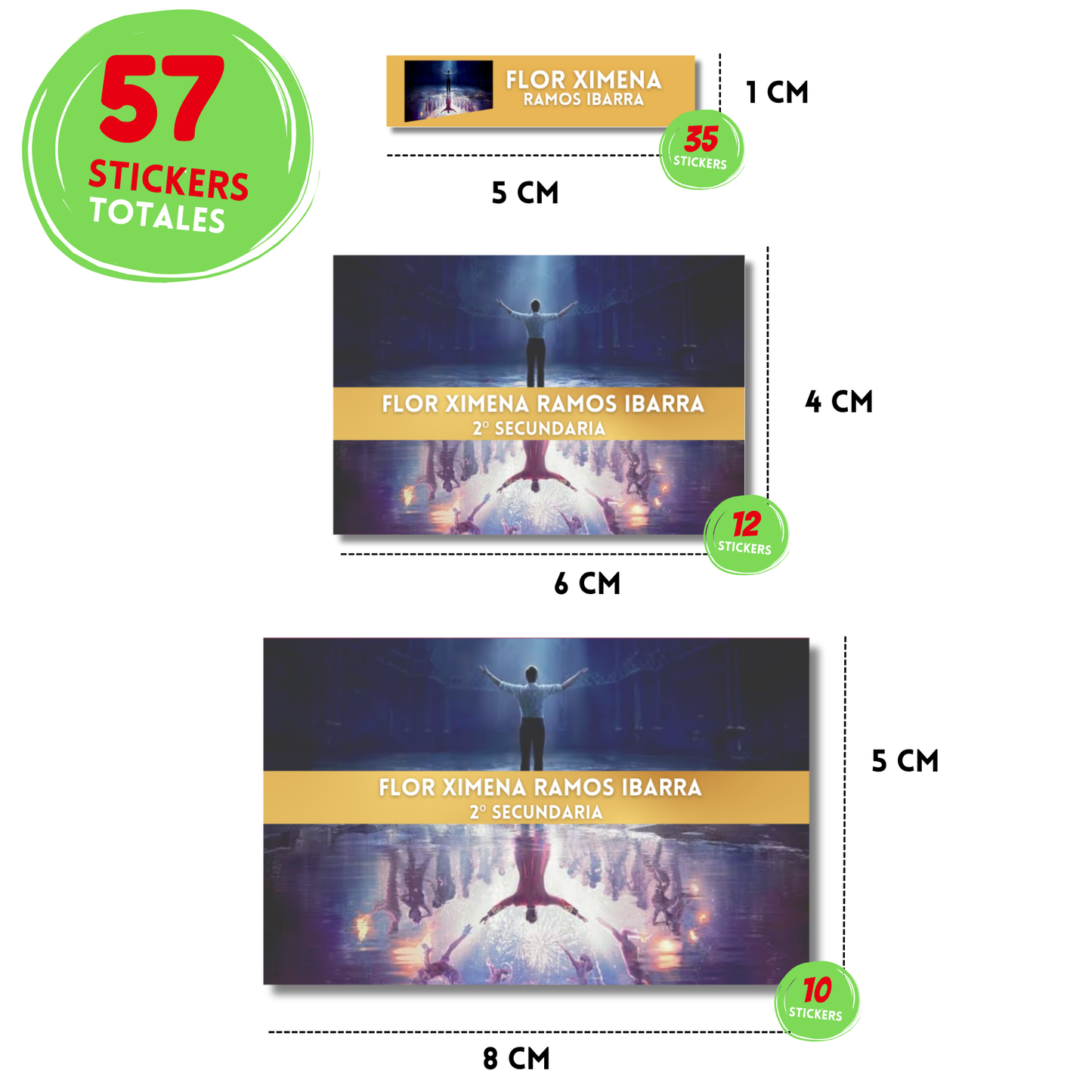 The Greatest Showman Concierto Etiquetas Escolares Personalizadas Libretas, Libros y Lápices