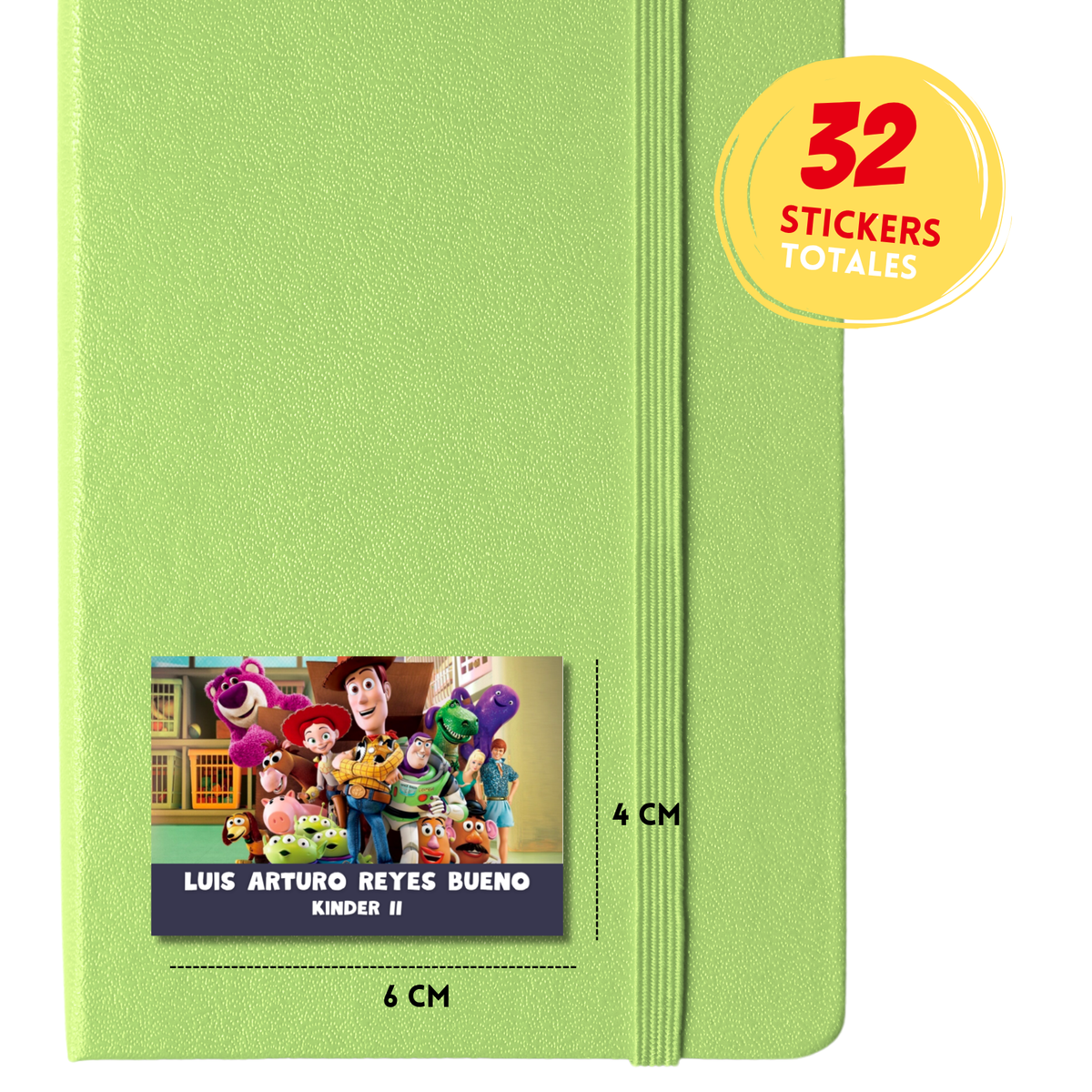 Toy Story 3, etiqueta escolar personalizada - Kuppani