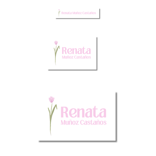 Flor Tulipán Rosa Aesthetic Etiquetas Escolares Personalizadas Libretas, Libros y Lápices