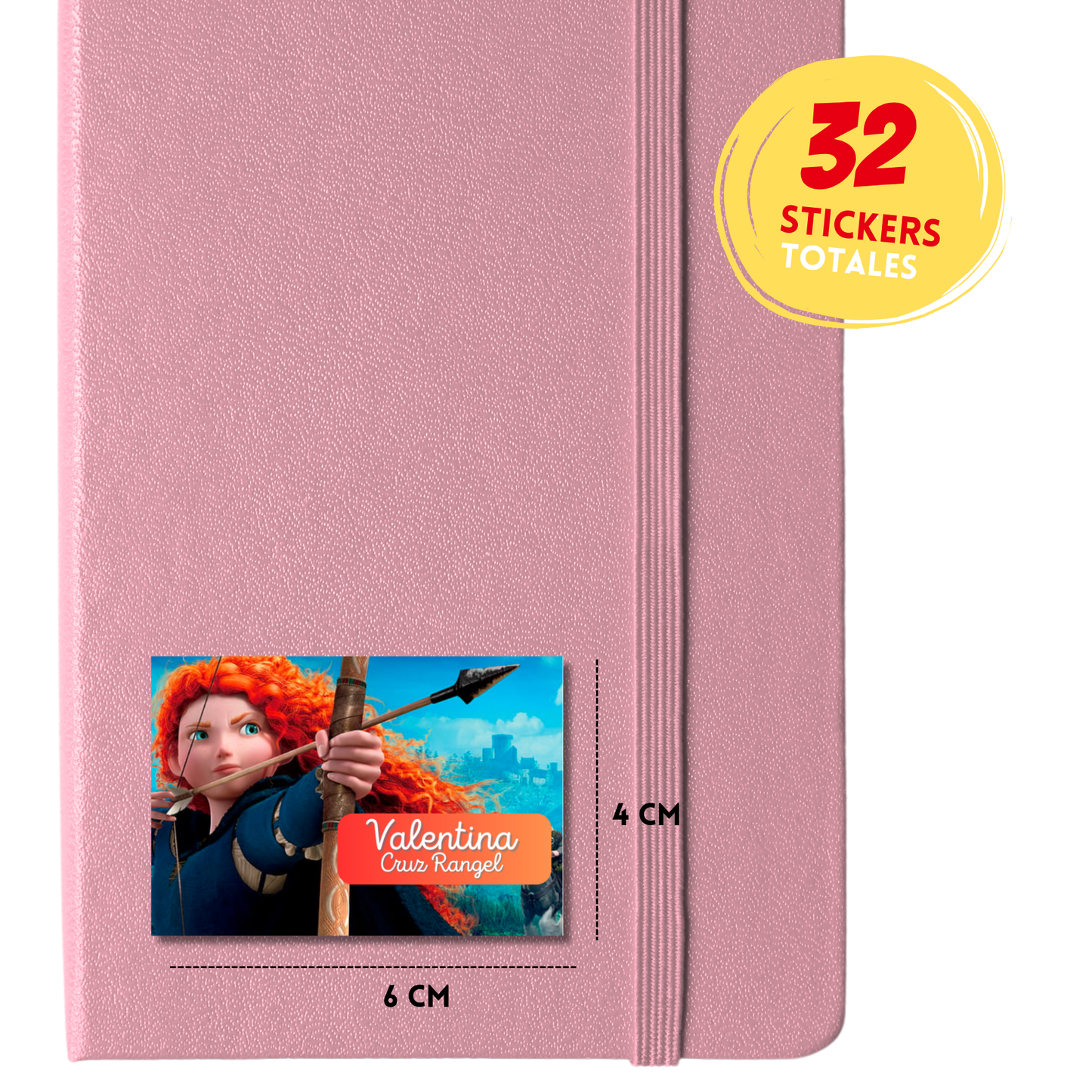 Valiente & Rey Fergus Etiquetas Escolares Personalizadas Libretas, Libros y Lápices