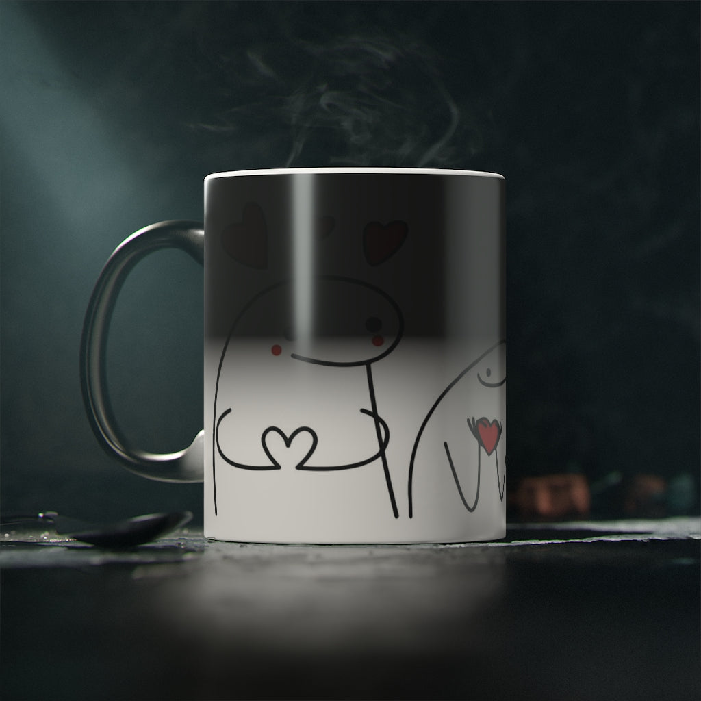 Flork con Corazones de Amor Taza