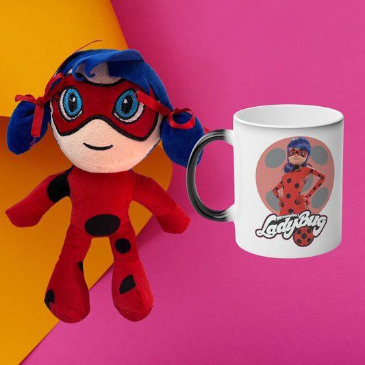 Ladybug Miraculous Loving Plush Gift Kit + Personalized Magic Mug