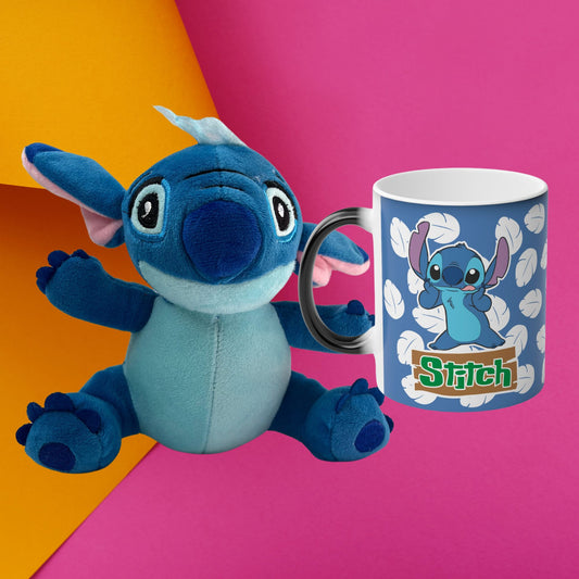 Stitch Gift Kit Loving Plush Toy + Personalized Magic Mug