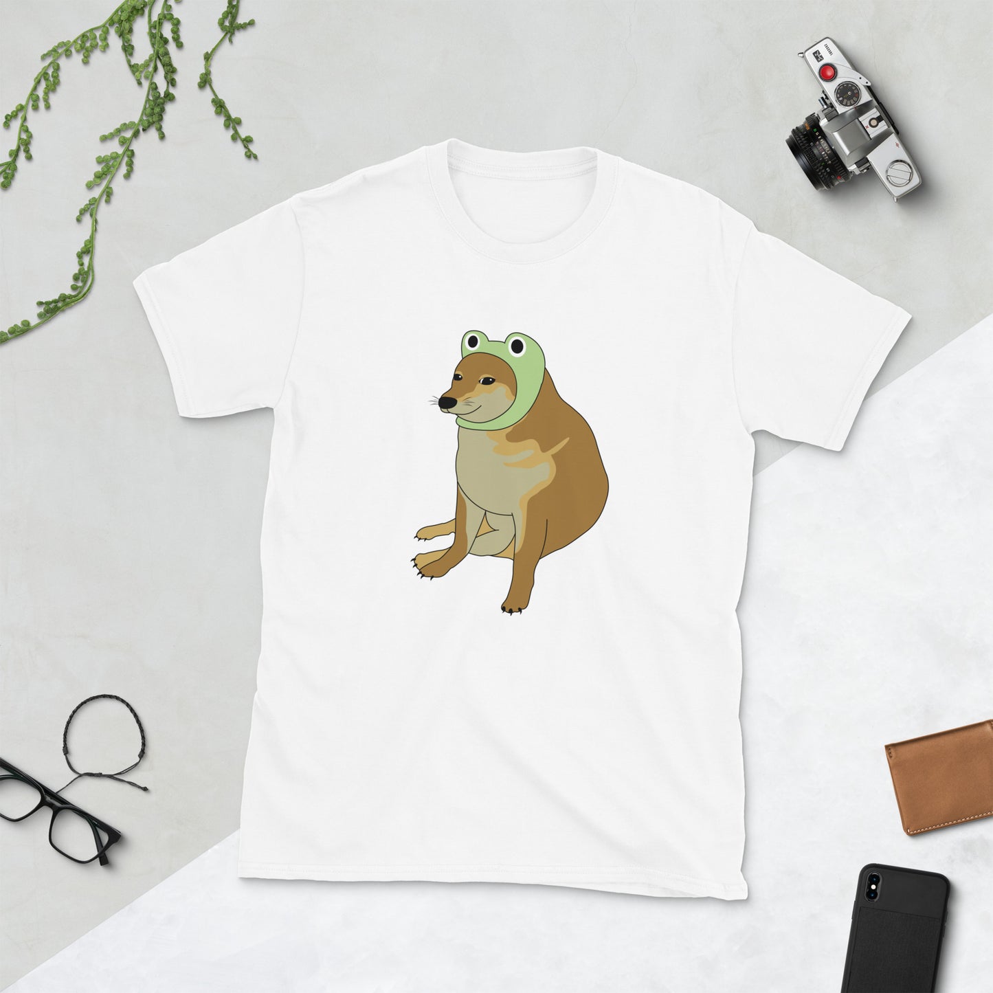 Cheems Hat Frog T-Shirt Meme
