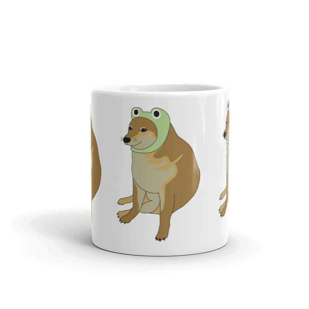 Cheems Frog Hat Mug