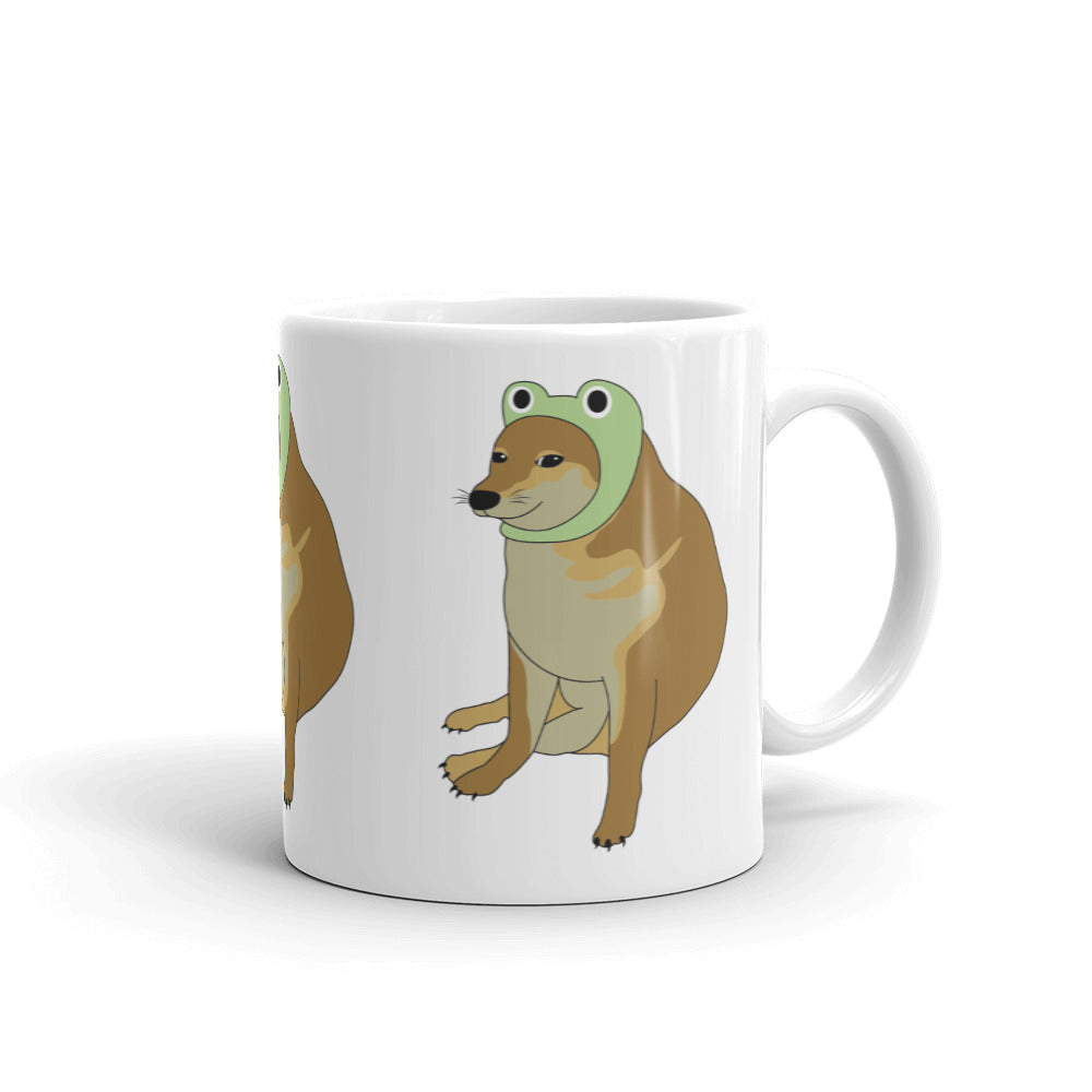 Cheems Frog Hat Mug